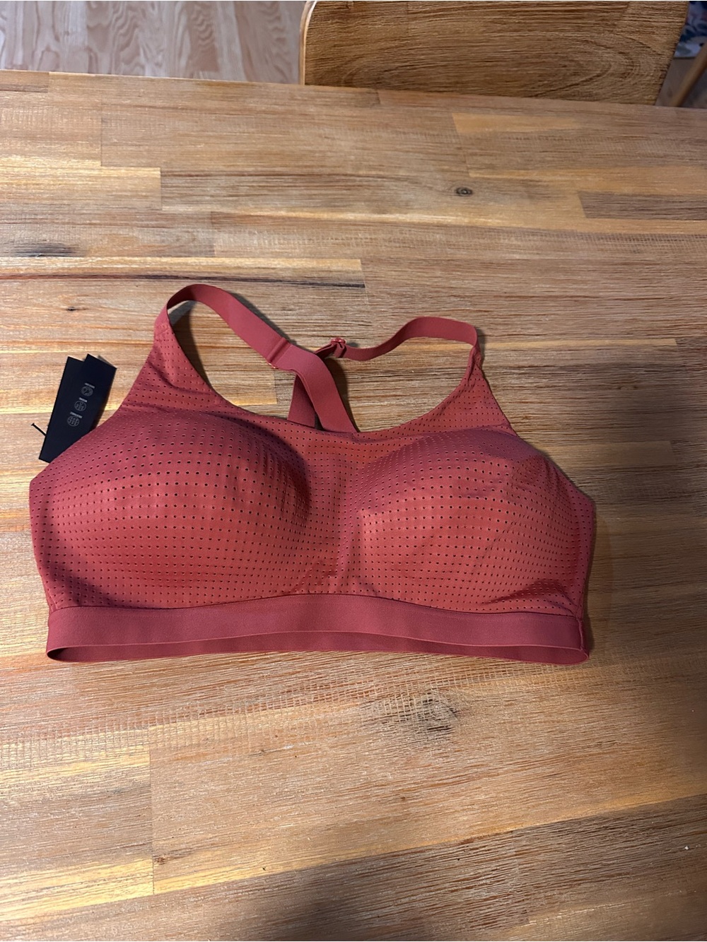 VSX Rust-Toned Perforated Racerback Sports Bra